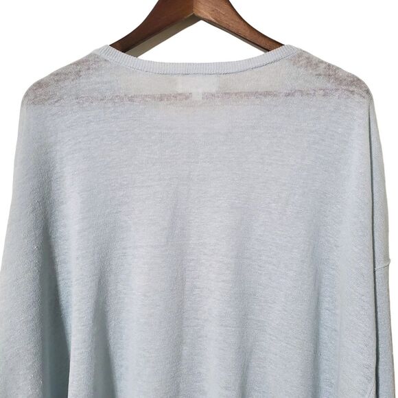 FEEL THE PIECE BY TERRE JACOBS Sheer Pullover One Size Linen Blend Dolman Sleeve - Picture 4 of 7